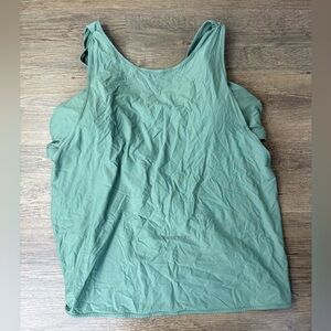 Prana Women’s Sage Green Vinho High Neck Open Back Tankini, size XL